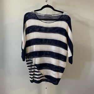 360 Sweater Blue & White Knit Sweater